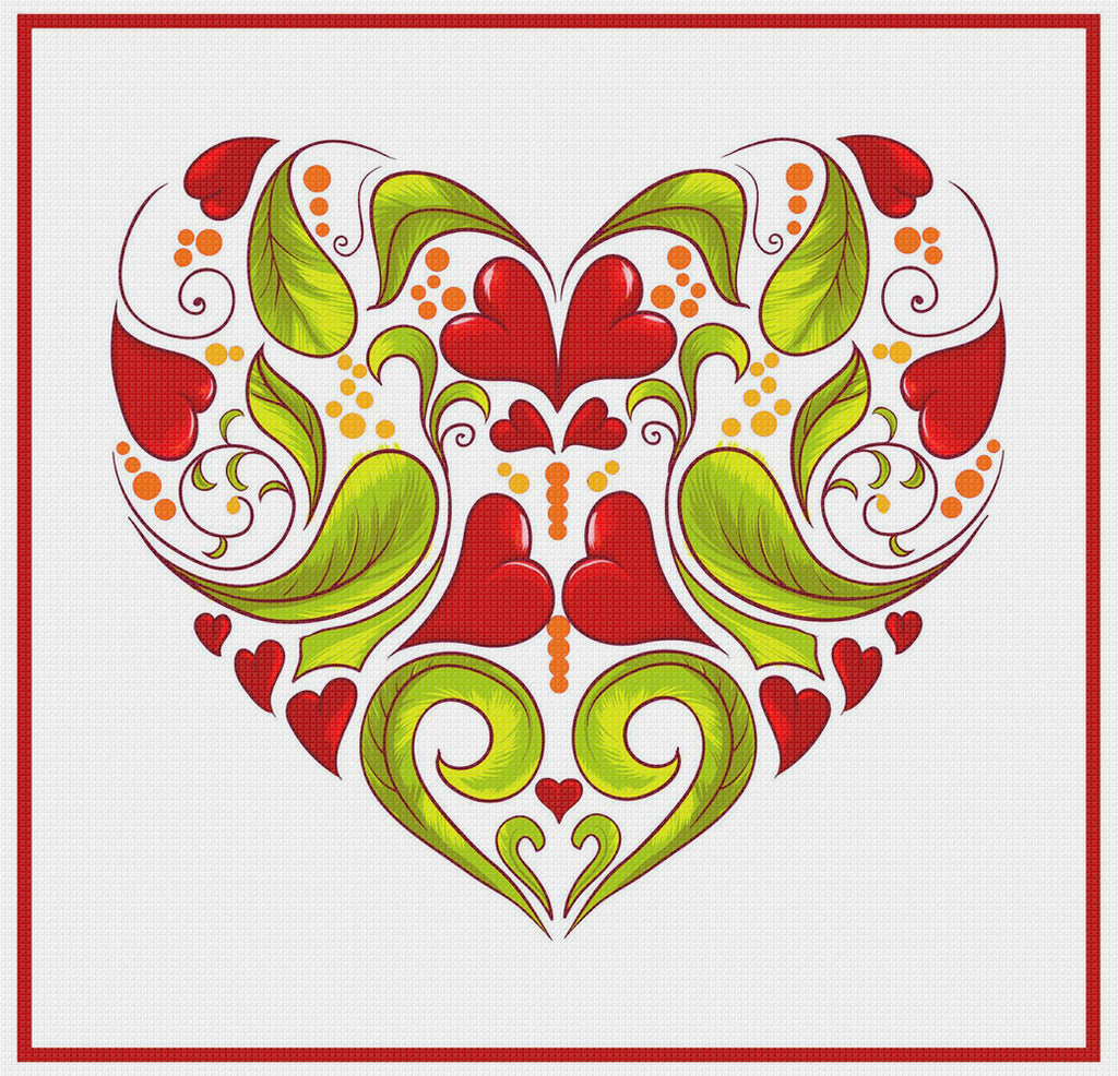 LOVE HEARTS and VALENTINES INSPIRED Counted Cross Stitch Charts Patterns