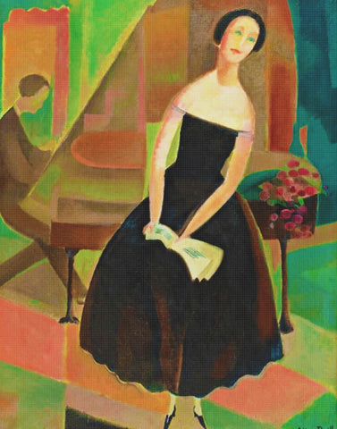 The Singer-Cantatrice by Alice Bailly Counted Cross Stitch Pattern