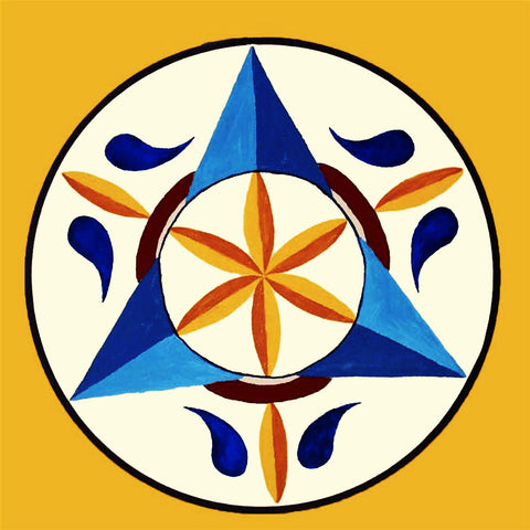 Geometric Hex Sign From Pennsylvania Dutch Folk Art Counted Cross Stitch Pattern