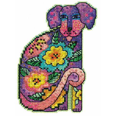 Kindred Spirit Dog By Laurel Burch for Mill Hill Counted Cross Stitch Kit