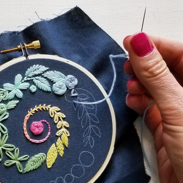 Spiral Sampler Beginner Embroidery Kit By Jessica Long Embroidery