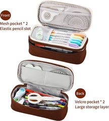 ESSENTIAL BIG ORGANIZER CASE By Dugio-2 Tone Brown and White