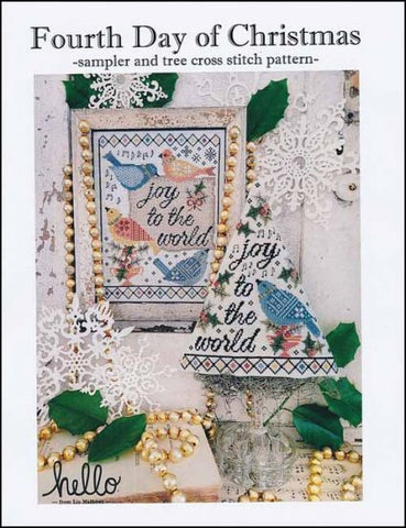 Fourth Day Of Christmas Sampler and Tree by Hello by Liz Mathews Counted Cross Stitch Pattern