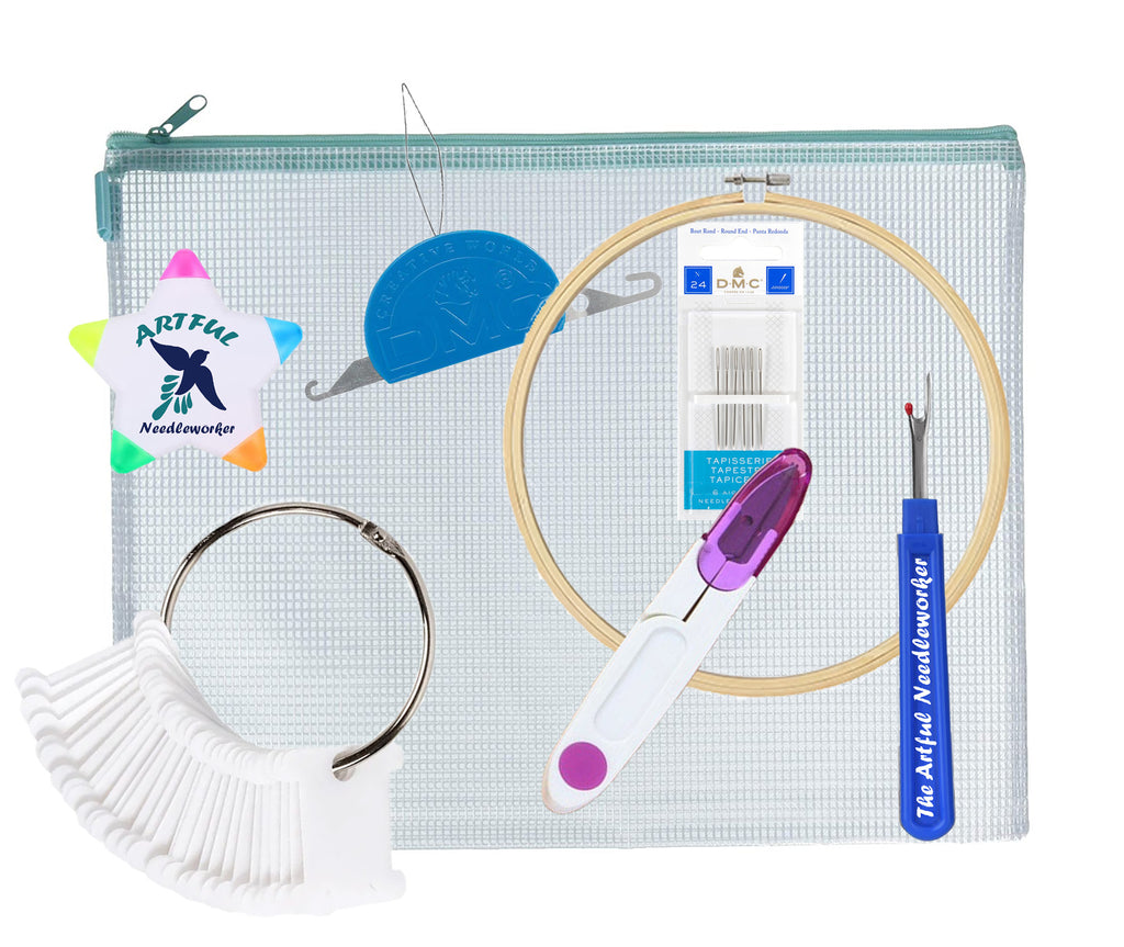 PROJECT TOOL KIT IN MESH ZIPPERED BAG