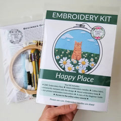 Happy Cat Embroidery Kit By Jessica Long Embroidery