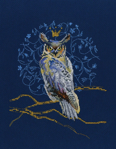 King Eagle Owl Counted Cross Stitch Kit from RTO