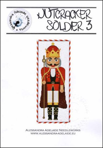 Nutcracker Soldier 3 by Alessandra Adelaide Needleworks Counted Cross Stitch Pattern