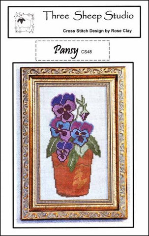 Pansy by Three Sheep Studio Counted Cross Stitch Pattern