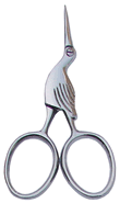 Kelmscott Design's Storklettes Scissors-Silver