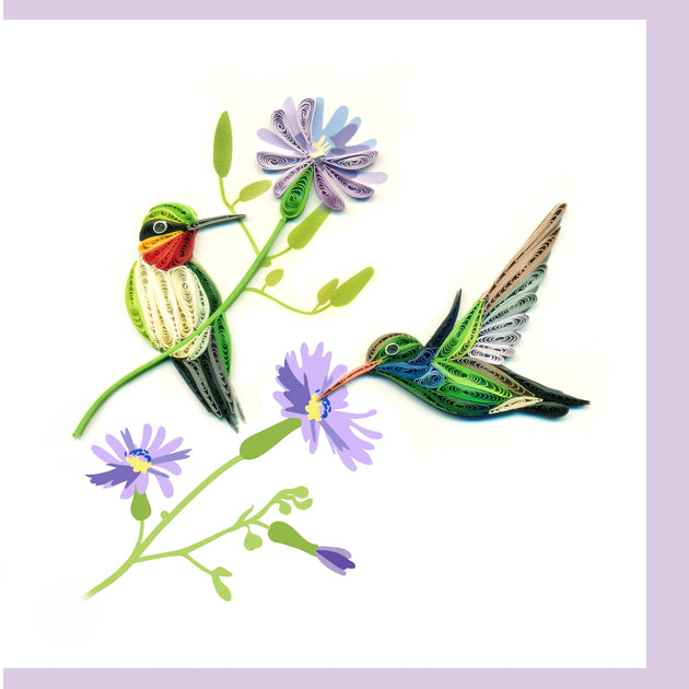 Hummingbirds Quilling Card From Blue Bird Cards - The Artful ...