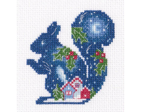 Squirrel Bedtime Story Counted Cross Stitch Kit from RTO