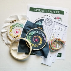 Spiral Sampler Beginner Embroidery Kit By Jessica Long Embroidery
