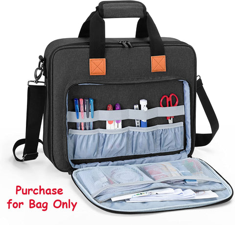 Stitching Organizer Bag for Accessories, Medium Carrying and Bag for Sewing Tools and Accessories-Black
