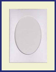 SMALL NEEDLEWORK CARDS. OVAL OPENING....... White