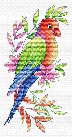 Colorful Parrot Counted Cross Stitch Kit from MP Studia
