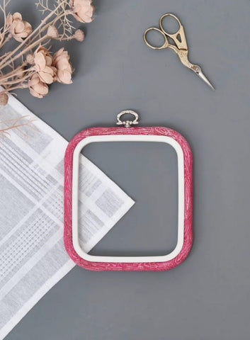Square Flexi Hoop by Nurge 5 by 5.75 inch Pink