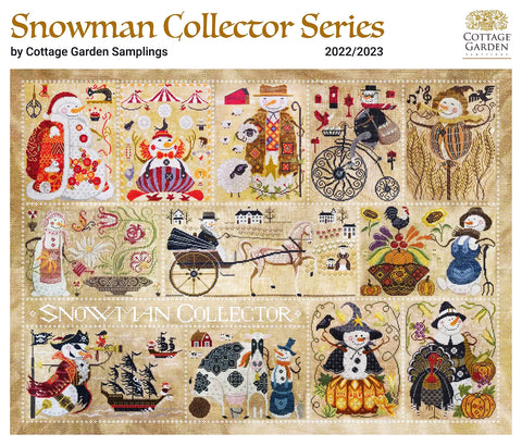 Snowman Collector Series-2022-2023 by Cottage Garden Samplings Counted Cross Stitch Pattern