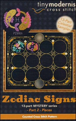 Zodiac Signs#2 Pisces By The Tiny Modernist Counted Cross Stitch Pattern