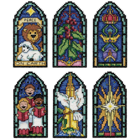 PEACE on EARTH Stained Glass Design Works Counted Cross Stitch Kit 2