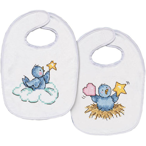 BIBS-Balloon Ride Baby Birds Stamped Cross Stitch Kit By Tobin Crafts