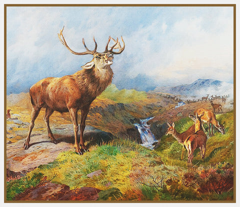Archibald Thorburn Monarch of Glen Stag Counted Cross Stitch Pattern DIGITAL DOWNLOAD