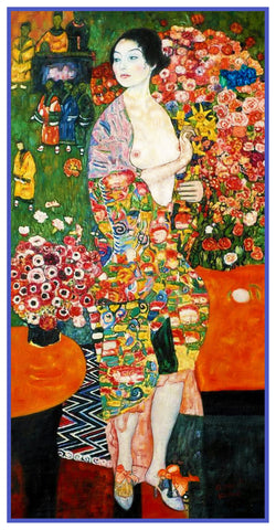 Art Nouveau Artist Gustav Klimt's The Dancer Counted Cross Stitch Pattern
