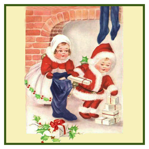 Vintage Christmas Santa Helpers Nimble Nicks # 2 Counted Cross Stitch Pattern
