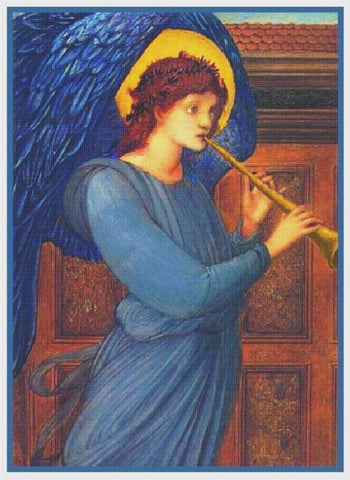 The Angel with a Trumpet by Edward Burne-Jones Counted Cross Stitch Pattern