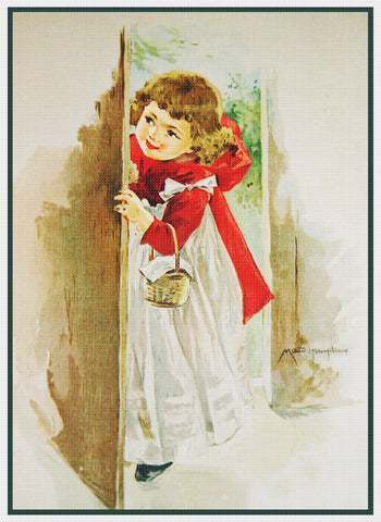 Little Red Riding Hood by Maud Humphrey Bogart Counted Cross Stitch Pattern