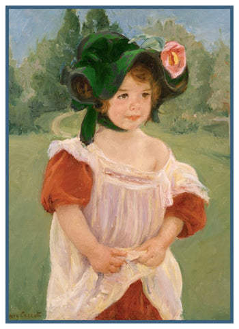 Portrait of Young Girl Margot by American Impressionist Artist Mary Cassatt Counted Cross Stitch Pattern DIGITAL DOWNLOAD