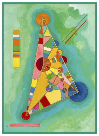 Happy Triangles by Artist Wassily Kandinsky Counted Cross Stitch Pattern
