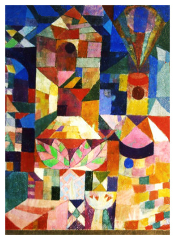 The Garden View by Expressionist Artist Paul Klee Counted Cross Stitch Pattern DIGITAL DOWNLOAD