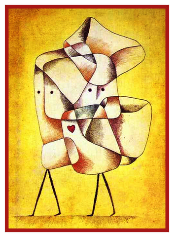 Siblings by Expressionist Artist Paul Klee Counted Cross Stitch Pattern DIGITAL DOWNLOAD
