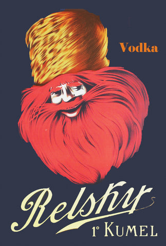 Relsky Vodka Advertisement Art Leonetto Cappiello Counted Cross Stitch Pattern