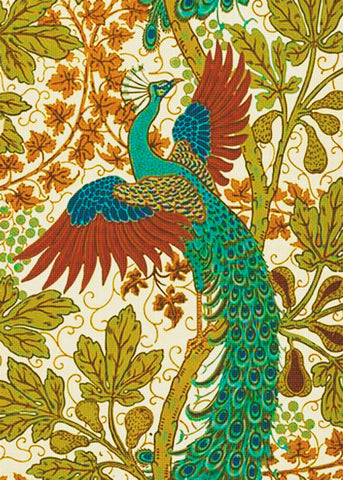 The Peacock and Figs by Arts and Crafts Artist Walter Crane Counted Cross Stitch Pattern DIGITAL DOWNLOAD