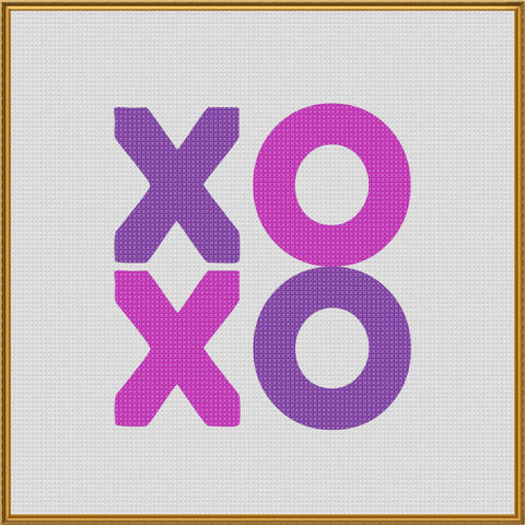 Valentine Letters XOXO and XOOX LOVE Sew So Simple Counted Cross Stitch Pattern