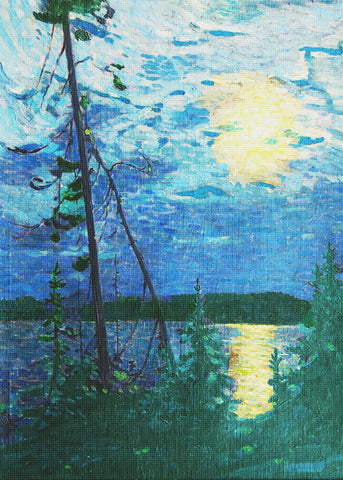 Canadian Group of Seven Tom Thomson's Moonlight on the Water Canada Landscape Counted Cross Stitch Pattern