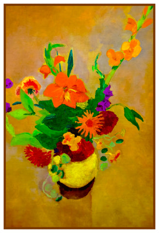 Still Life of Gladiolus Flowers by Expressionist Artist August Macke Counted Cross Stitch Pattern