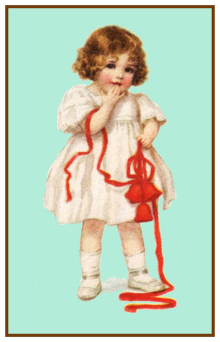 Little Girl Holiday Bow Frances Brundage Christmas Counted Cross Stitch Pattern