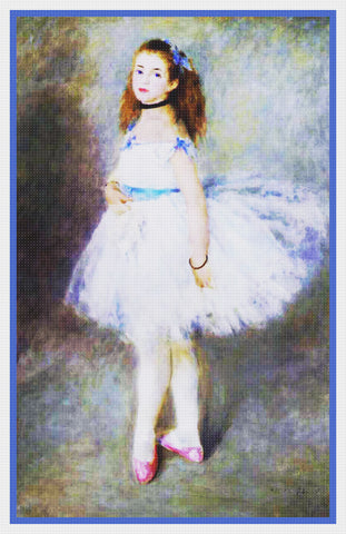 The Ballet Dancer PANEL inspired by Pierre Auguste Renoir Counted Cross Stitch Pattern