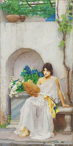 Flora inspired by John William Waterhouse Counted Cross Stitch Pattern