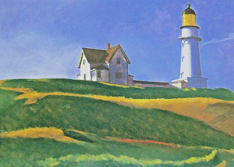 Lighthouse Hill by American Edward Hopper Counted Cross Stitch Pattern