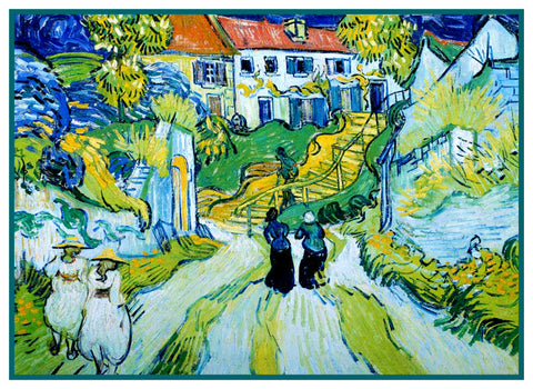 Dr. Gachet's Home by Vincent Van Gogh Counted Cross Stitch Pattern