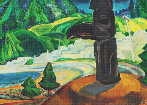 Canadian Group of Seven Emily Carr's Skidegate Detail Counted Cross Stitch Pattern
