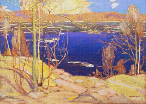 Canadian Group of Seven Tom Thomson's Spring Ice Canada Landscape Counted Cross Stitch Pattern