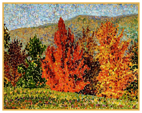 Henri-Edmond Cross Autumn French Landscape Orenco Originals Counted Cross Stitch Pattern