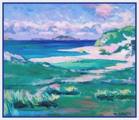 Ocean Iona Scotland by Francis Campbell Boileau Cadell Counted Cross Stitch Pattern DIGITAL DOWNLOAD