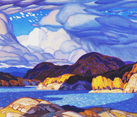Canadian Group of Seven AJ Casson Bright Day Canada Landscape Counted Cross Stitch Pattern
