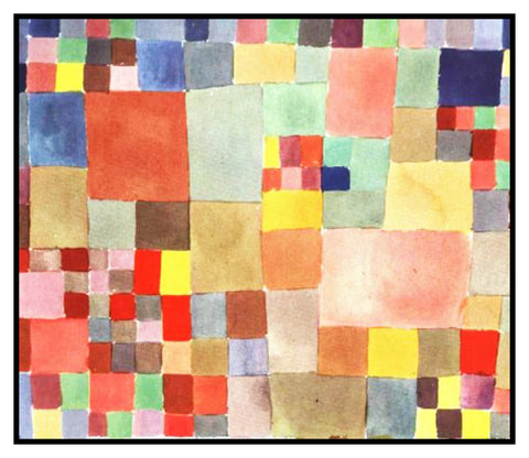 Flora on Sand by Expressionist Artist Paul Klee Counted Cross Stitch Pattern