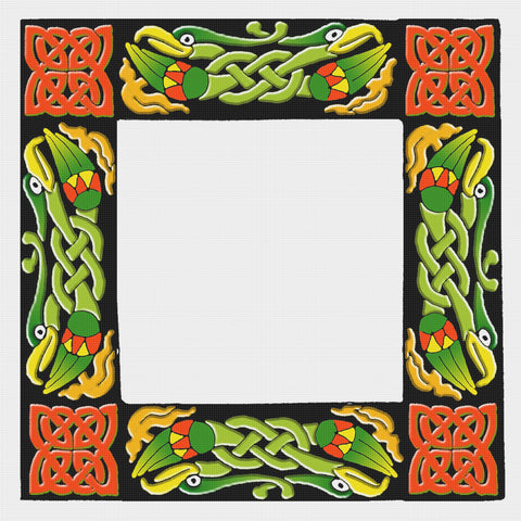Square Celtic Knot Frame Counted Cross Stitch Pattern